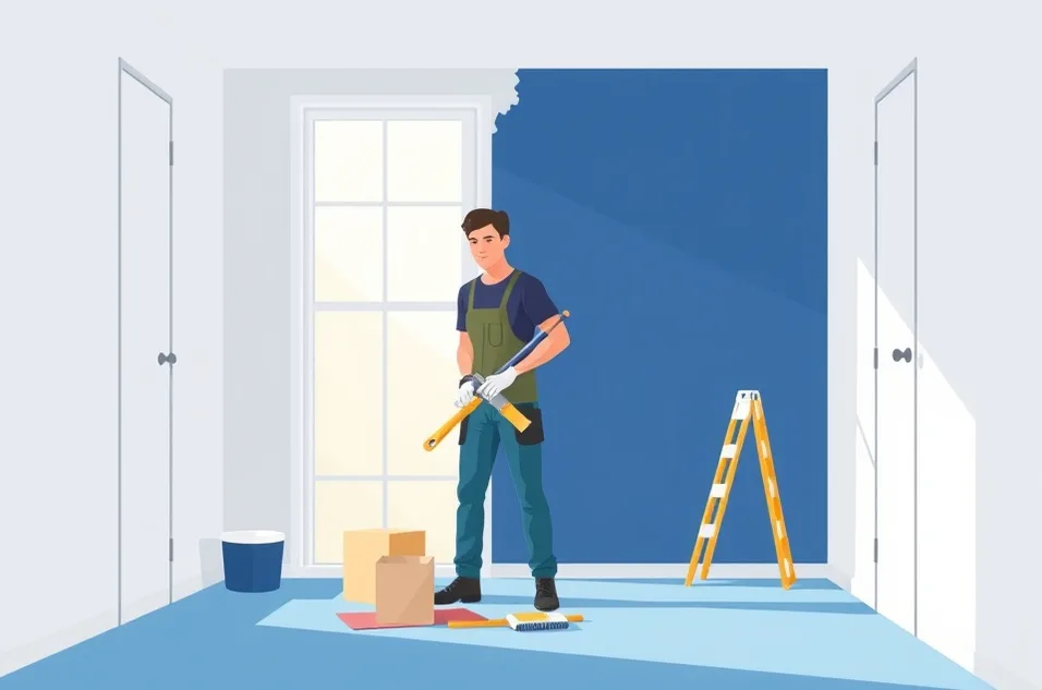 Intérieur rénové après travaux de peinture à Narbonne